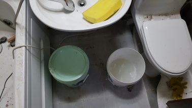 벽타일 하자보수 현장
