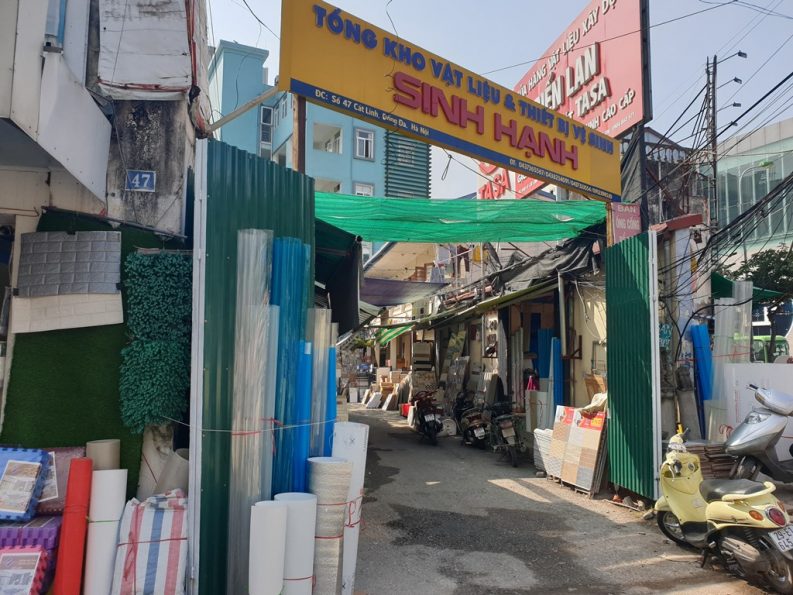 베트남 하노이의 타일 도매시장 사진