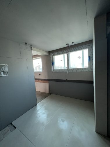 1200x600 포쉐린타일을 이용한 주방 벽, 바닥 타일시공