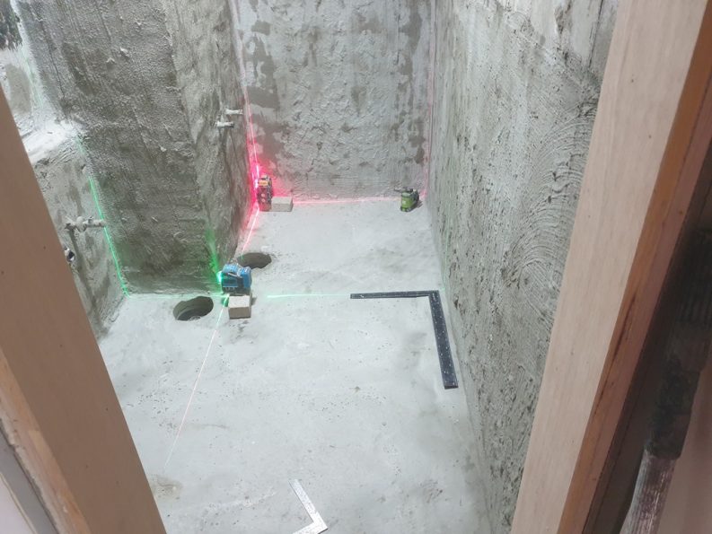 철거된 욕실의 모습