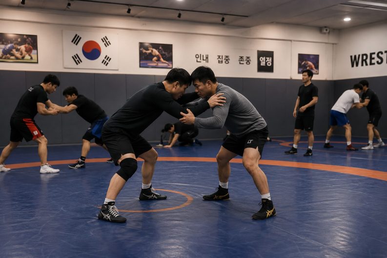레슬링 훈련사진 ※ 이 이미지는 AI로 제작되었습니다.